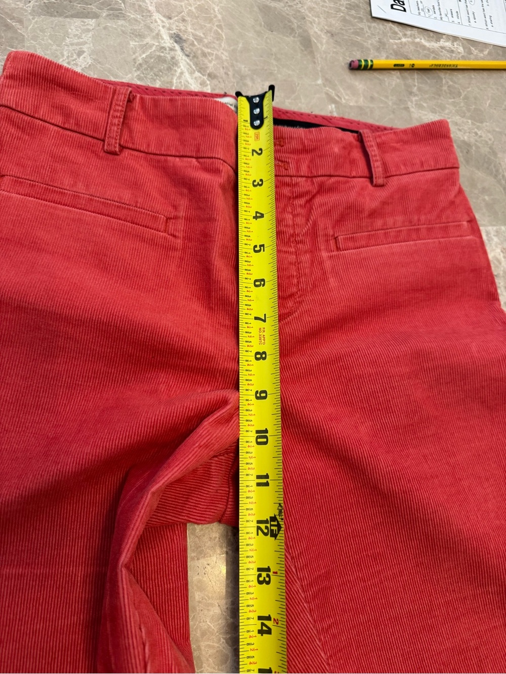 Anthropologie Womens Pants Essential Collection Corduroy Pink/Rose size 0 - Picture 3 of 13